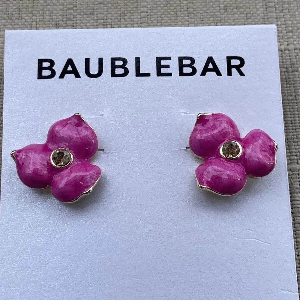 Baublebar Women Earrings Pink Ear Fashion Jewelry New - Picture 3 of 9